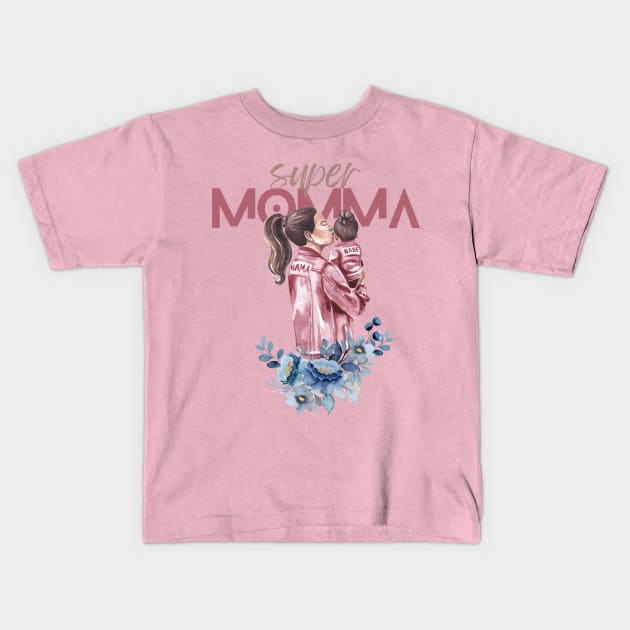 Super Momma Kids T-Shirt by BloomInOctober